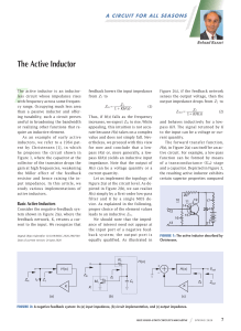 The Active Inductor: Circuit Analysis and Applications