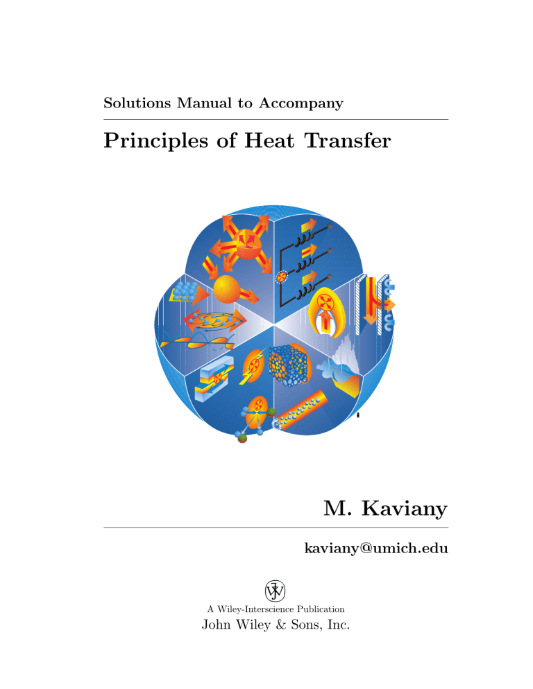 Principles of Heat Transfer Solutions Manual Kaviany