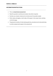 HRM3CA1 Remuneration Assessment Paper
