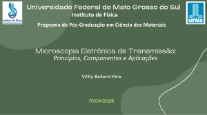 Microscopia Eletr&ocirc;nica de Transmiss&atilde;o: Princ&iacute;pios e Aplica&ccedil;&otilde;es