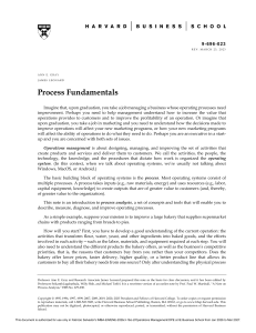 Process Fundamentals: Operations Management Guide