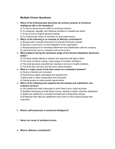 Workplace Psychology Multiple Choice Questions