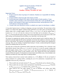 Applied Advanced Calculus Vector Fields Project