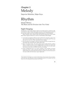 Chapter 2: Melody & Sight Singing in Music Theory