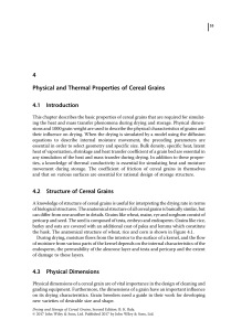 Physical Properties of Cereal Grains