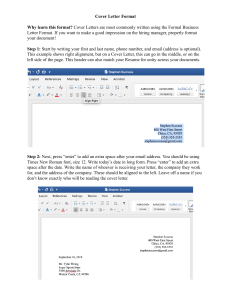 Cover Letter Format: Step-by-Step Guide