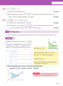 Integration Techniques & Area Problems