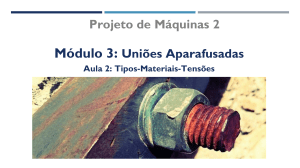 Uni&otilde;es Aparafusadas: Projeto de M&aacute;quinas