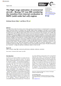 Flight Range Estimation of Boeing 737 Max 800 with SOFC Engines