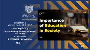 Education & Society: A Sociological View