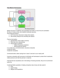 Flow Model of the Economy: Financial Intermediaries & Investment