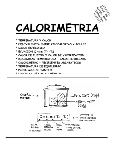 Gu&iacute;a de Calorimetr&iacute;a: Calor, Temperatura y Calor Espec&iacute;fico