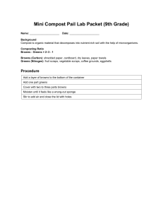 Mini Compost Pail Lab Packet (9th Grade)