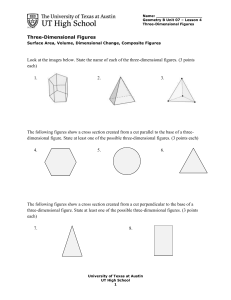 UT High School Geometry B Unit 07 Lesson 4: 3D Figures Worksheet