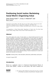 Social Justice in Social Work: A Binational Study