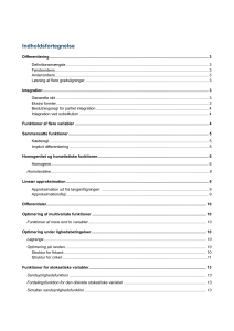 Matematik: Differentiering, Integration og Optimering