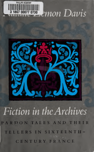 Fiction in the Archives: Pardon Tales in 16th-Century France