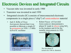 Electronic Devices and Integrated Circuits Lecture Notes