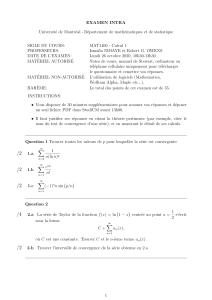 Examen de C&aacute;lculo 1, Universidad de Montreal