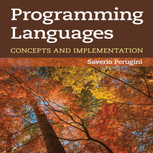 Programming Languages: Concepts and Implementation - Saverio Perugini
