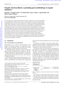 Organic Electrosynthesis: A Green Methodology