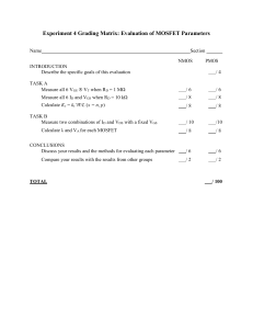 MOSFET Parameters Evaluation Lab Grading Matrix