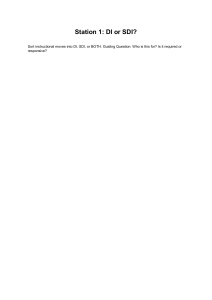 DI vs SDI Teacher Guide