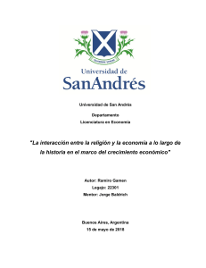 Interacci&oacute;n religi&oacute;n y econom&iacute;a en el crecimiento econ&oacute;mico