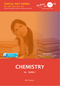 Arkusze IB Chemistry HL 2012-2016 z podziałem na tematy