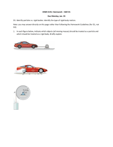 ENGR 2141 Homework: Particles vs Rigid Bodies