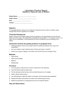 Newton's Second Law: Balloon Rocket Experiment