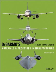Degarmo&rsquo;s Materials and Processes in Manufacturing Textbook