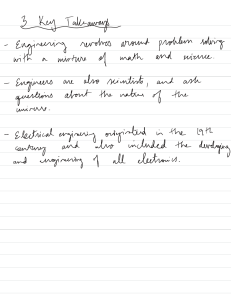 Engineering Fundamentals and Electrical Engineering Origins