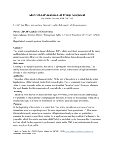 CRAAP Analysis & AI Prompt Assignment on Transgender Rights & Legal Writing