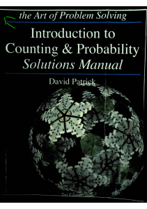 The Art of Problem Solving: Introduction to Counting & Probability Solutions Manual
