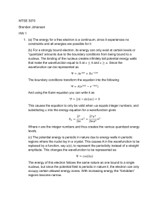Quantum Mechanics Homework Assignment
