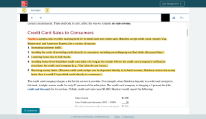 Credit Card Sales to Consumers Accounting