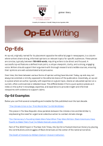 Op-Ed Writing Guide: Structure, Examples & Tips