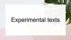Experimental Texts: Typography & Genre-Crossing Guide