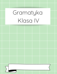 Polish Grammar Textbook for 4th Grade