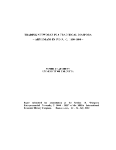 Armenian Trading Networks in India 1600-1800