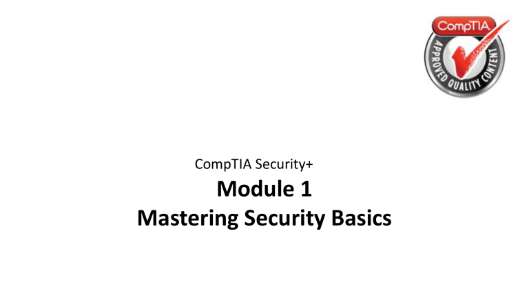 CompTIA Security+ Module 1: Cybersecurity Fundamentals