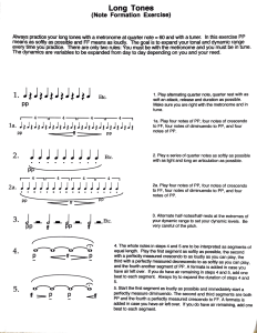 Long Tones Note Formation Exercise for Wind Instruments