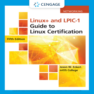 Linux+ and LPIC-1 Guide to Linux Certification 5th Ed.