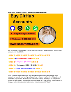Buy GitHub Accounts Easily  7 Trusted Project-Based Methods