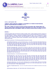 Ta&ntilde;ada v. Tuvera: Supreme Court Case on Publication of Presidential Issuances