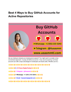 Best 4 Ways to Buy GitHub Accounts for Active Repositories