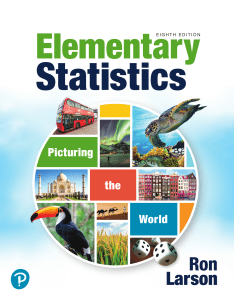 Elementary Statistics: Picturing the World 8th Ed