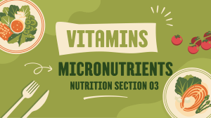 Vitamins & Micronutrients: Nutrition Guide
