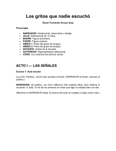 Los gritos que nadie escuch&oacute;: obra sobre violencia dom&eacute;stica y silencio social